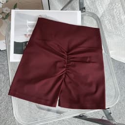 Solid Color High Waist Seamless Butt Lift Yoga Shorts Breathable Quick Drying Fitness Leggings Cycling Running Sports Shorts