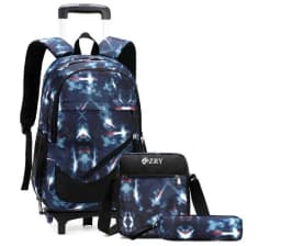 Boys kids school wheeled backpack bag children school backpack on wheels teenager boys school trolley bag with wheels for boys