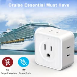 5 Way Multi Plug Outlet Extender, Wall Outlet Expander, Small Electrical Outlet Splitter for Travel, Home, Office, Dorm