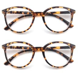 MODFANS Reading Glasses For Women and men,Classic Round Sunglasses Readers Frame with Spring Hinge Eyeglass Diopter+0.5 ~ +4.0