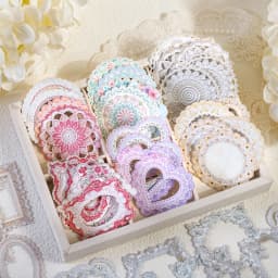 20 Sheets Lace Series Scrapbooking Decorative Stickers for DIY Photo Frame Collage Decoration Craft Supplies