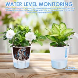 10 Pcs Self Watering Planter Lazy Hydroponic Flower Pot Plastic Translucent Self-absorbent Flower Pot Desktop Decoration