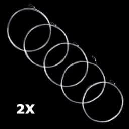 Goture 5pcs Tapered Leader Fly Fishing Line 9FT/2.74M 0X/1X/2X/3X/4X/5X/6X/7X Fly Line Leader With Loop Clear Nylon Line