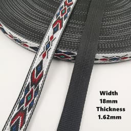3Yards 10-20MM Retro Jacquard Substantial Thick Webbing Bag Belt Straps Ribbon for DIY Horse Or Big Pet Collar Clothing Sewing