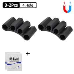 Magnetic Bit Holder 3/4 Holes Screwdriver Bit Holder Drill Bit Stand Storage Case with 3M Adhesive Tape Power Tools Accessories