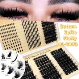 Large Capacity Eyelash Book 5D Fluffy 60D-300D Eyelash Bundle Mange Eyelash Nail Effect Fairy Anime Eyelashes Multiple Mixed Sty