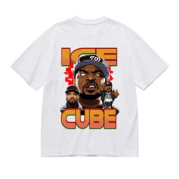 Retro 90s Ice Cube LA West Coast Rapper Graphic Shirt Men Women Y2K Vintage Style Casual Cotton Top