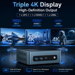 Maxtang H255 AMD Ryzen 7 H 255 Gaming Mini PC 2*DDR5 2*M.2 2280 SSD WiFi6 BT5.2 2*.5G LAN USB4 Desktop MINI PC Gamer Computer