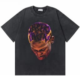 Washed Vintage The Worm Dennis Rodman I'm Back T-shirt Men Women Fashion Hip Hop Oversized T Shirts Male Rock Retro Streetwear