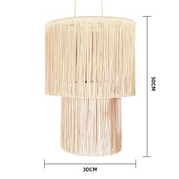 Macrame Lamp Shade Boho Pendant Light Shade Ceiling Light Cover Chandelier Decorative for Dorm Living Room Home Decor