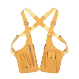 Retro Anti-theft Storage Vest Bag Multi-Pocket Concealed Strap Chest Bag Leather Multifunction Mobile Phone Bag Hunting