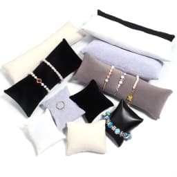 1pcs Bracelet Watch Display Pillow Velvet PU Leather Linen Jewelry Case Bangle Cushion Holder Show Photography Prop Wholesale