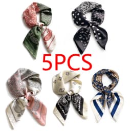 Luxury Silk Scarf Neckerchief Women's Silk Square Scarf Purse Scarf for Women Designer Silk Headscarf SJ01