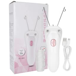 Electric Threading Epilator Physical Depilation Cotton Hair Remover for Hairs on The Upper Lip Chin Cheeks Sideburns for Face