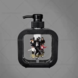 300ML Michael Jackson Transparent Soap Dispensers Refillable Portable Empty Bottle Shower Gel Detergent Dispensing Bottle Gift