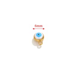 10pcs Stainless Steel Round Small Charms Devil's Eye Charms For Jewelry Making Earring Bracelet Pendant Jewelry Findings Bulk