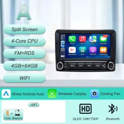 For Ford Fiesta Mk4 Mk5 Focus Mk1 Mondeo Mk2 Mk3 Fusion Transit Connect Ranger Puma Galaxy Mk1 Escort Mk6 Radia Player 6.86" 4G