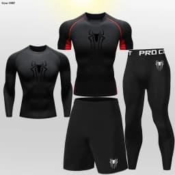 MMA Boxing Sets Kid's Compression Jerseys Boy's Running Jogging Workout Bjj Rashguard Jiu Jitsu Kickboxing Gym Fitness Clothing