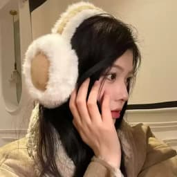 Soft Plush Ear Keep Warmer Winter Thicken Fluffy Plush Earmuffs Solid Fashion Outdoor Earflap Protection Foldable Ear Cover