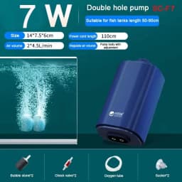 1PC Silent Aquarium Oxygen Air Pump with Check Valve Fish Tank Compactor Oxygenator Aquarium Air Compressor Aerator 220v 3w-14w