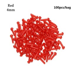 100Pcs Plastic Snowman Doll Red Nose DIY Stuffed Plush Animals Puppet Doll Noses Santa Claus Plush Toys Accessories