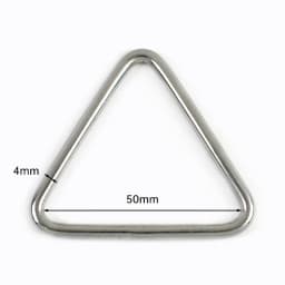 10Pcs 3-5x15-50mm 304 Stainless Steel Triangle Ring Buckle for Dog Harness Leash Webbing Bag Strap Junction Connector Hardware