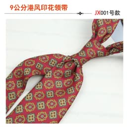 9cm Width Casual Winter Neckties Paisley Printed Neck Ties For Men Adult New Design Red Flower Silky Tie Wedding Daily Wear Gift