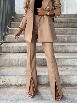 High Waist Women Vintage Solid Flare Pants Elegant Office Lady Open Fork Trousers All Season Sexy Streetwear Slim PU Long Pants