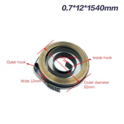 0.7-1.5 Thickness 680-1540mm Spiral Flat Wire Coil Torsion Spring Constant Force Extension Springs Bench Drill Scroll Springs