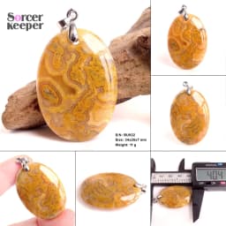 High Quality Pendentif Real Natural Crazy Lace Agate Stone Pendant Chains Necklace For Women's & Men's Jewelry Making BK996H