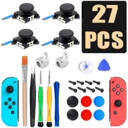 28 in 1 NS Joycon Joystick Replacement Repair Kit Left & Right Slider Metal Buckles For Nintend Switch Lite/Oled Accessories