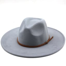 9.5cm Wide Brim Fedora Hats with Brown Belt Autumn Winter Women Party Top Hat Men Jazz Retro Cowboy Felt Cap Panama Sun Hat