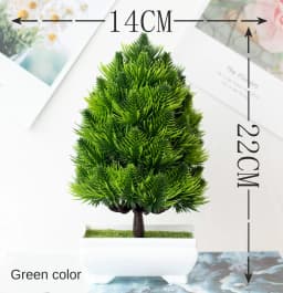 New Green Small Tree Potted Bonsai Ornaments Home Garden Hotel Bathroom Bedroom Decoration Artificial Plants Bonsai Fake Plants