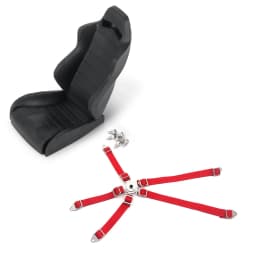 AXSPEED Simulation Rubber Driver Chair Seat & Belt for Axial Wraith 90018 90020 90031 1/10 RC Crawler Car Decoration Parts