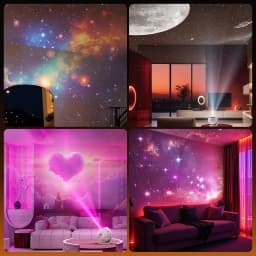PRO Upgrade HD 360° Rotatable Starry Sky Galaxy Projector , Timer Funtion Adjustable Focal Length Planetarium 13 IN 1 Night Light for Bedroom Gift