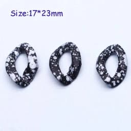 Acrylic Hand Paint Multi Color Twisted Assembled Parts Beads For Women Frosted Resin Pendant Necklace Jewelry Accessorie Finding
