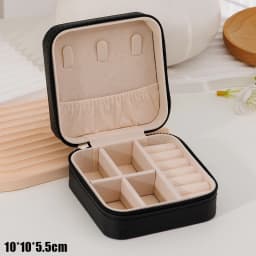 1pc Simple Portable Travel Jewelry Storage Box For Bracelets Earrings, Rings And Studs