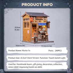 Original CUTEBEE Book Nook Kit DIY Doll House Bookshelf Insert Amazing Gift for Child Morita-Ya Japanese Style DIY Miniature Toy