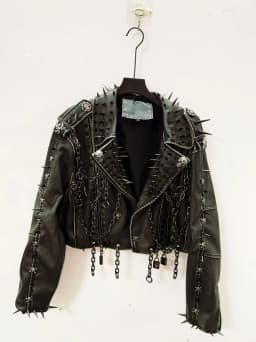 Leather vintage Jacket Skull Jacket gothic Leather vintage Jacket harajuku Jacket gothic clothes y2k clothes gothic Jacket