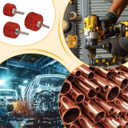 1 Set Copper Pipe Cleaner Set For Power Drill, Tube Cleaning Brush, Cleans Copper Pipes Tubes And Fittings For Soldering