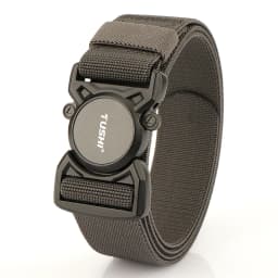 VATLTY New Men's Tactical Type Elastic Belt Zinc Alloy Quick Release Buckle Casual Belt Tight Nylon Overalls Waistband Male