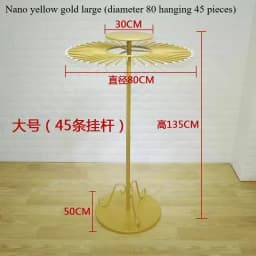 Wrought iron scarf shelf, silk scarf display rack, floor-to-ceiling clothing store hanging fabric shawl display shelf, round.