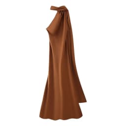 Elegant Long Silk Satin Dress Neck Hanging Pure Color Slim Fit Women's Summer New Fashion Dress City Commuting Casual Wedding