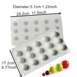 Silicone Chocolate Mold Silicon Ball Cake Moulds 3D Half Sphere Candy Truffle Baking Tray 1piece