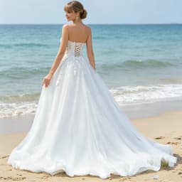 Popular Strapless V-neck 3D Flower Lace Applique A Line Wedding Dresses Sweep Train Custom Made 2025 Vestido De Noival