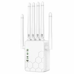 300/1200Mbps WiFi Range Extender, 2.4G/5G Booster 6 Antenna Repeater Amplifier,Signal Amplifier Wireless Range Booster