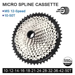 SUNSHINE 12 Speed MS Cassette 10-50T/52T MTB Micro Spline K7 12V Shimano M6100 118 Links Chain for M8100 M9000 M9100 Sprocket