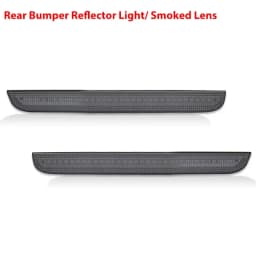 2PCS Smoked / Red Lens Red LED Car Rear Bumper Reflector Tail/Brake Lights Rear Fog Lights For Dodge Challenger 2015-2022 12V