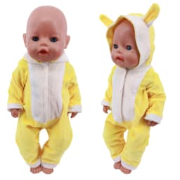 Elephant One-piece Suit Animal Shaped Plush Clothes For 18 inch American & 43 Cm Baby Dolls Clothes,Our Generation Toys