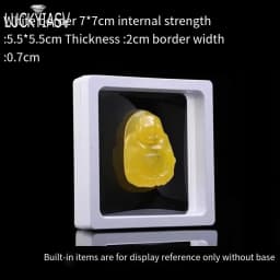 PE Film Black Jewelry Storage Box 3D Packaging Case Gemstone Free Stand Floating Frame Membrane Ring Earrings Necklace Display